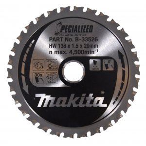 MAKITA žagin list jeklo SPECIALIZED 136x1,5x20 mm 30 zob B-33526