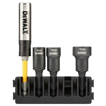 DeWALT Set (5 kos) držala za nastavke + čistilne zatezne glave 8, 10, 13 mm DT70827