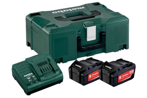 METABO Osnovni komplet (polnilec + baterije) 18V / 2 x 5,2 Ah, ASC 30 - 36 V + kovček 685065000