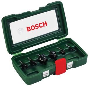 BOSCH 6 delavniški set karbidnih rezkarjev v plastičnem kovčku (gred Ø 6 mm) 2607019462