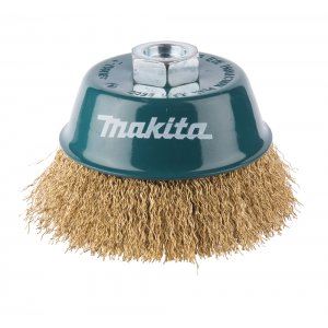 MAKITA žična čašasta ščetka iz medenine, valovita žica 0,3 mm, 100 mm D-39805