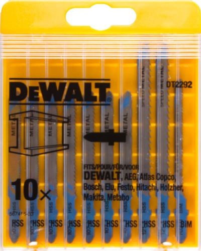 DEWALT Set žaginih listov za kovino / T118A, T118C, T118EOF, T118B, T127D / (10 kos) DT2292