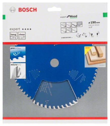 BOSCH žagin list Expert for Wood 190 x 20 x 2,6 mm, 56 2608644046