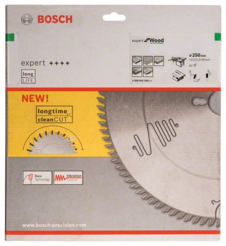 BOSCH žagin list Expert for Wood 250 x 30 x 3,2 mm, 60 2608642506