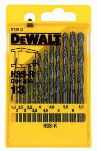 DeWALT Komplet svedrov za kovino HSS-R DIN 338 v plastičnem kovčku (13 kos) DT5912